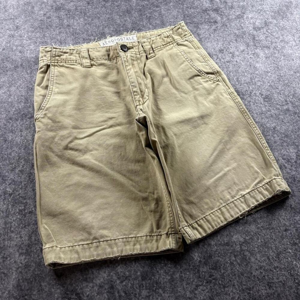 Aeropostale Men’s 29 Khaki Baggy Longboard Chino Shorts Y2K Skater